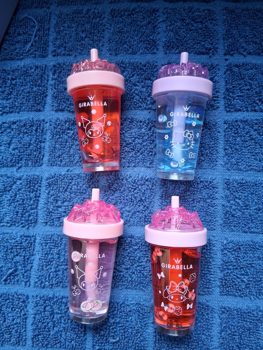 Hello Kitty Pastel Rainbow Gel Pen Set & 4 Rare Hello Kitty Lip Glosses - Picture 3 of 4